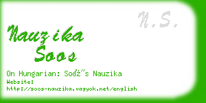 nauzika soos business card